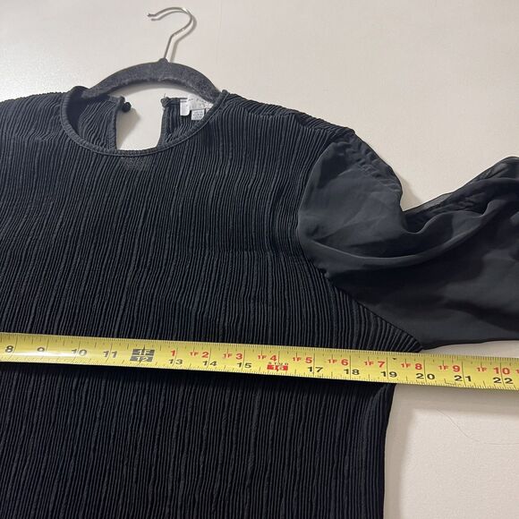 Never Fully Dressed Bon Plisse Maxi Dress Womens 10 Black Pleated Event Guest - Picture 6 of 8